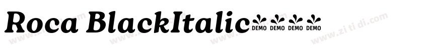 Roca BlackItalic字体转换
